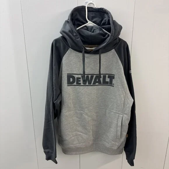 DeWalt Hoodie Large Gray Logan Heavy Duty Outdoor Pullover Pocket Workwear - Picture 1 of 8